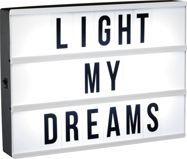 Lightbox LED PR Home 90 kirjainta, A4, ajastin