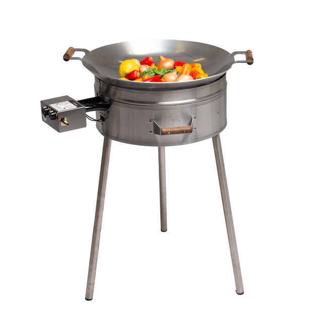 Wokkisetti GrillSymbol PRO-545 Ø 54 cm D-300 kaasupoltin säädinletkusetti