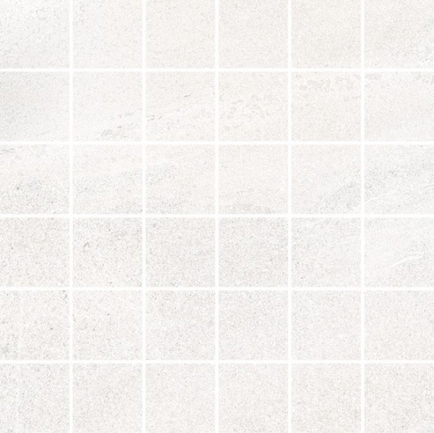 Mosaiikkilaatta Pukkila Landstone White, himmeä, sileä, 48x48mm