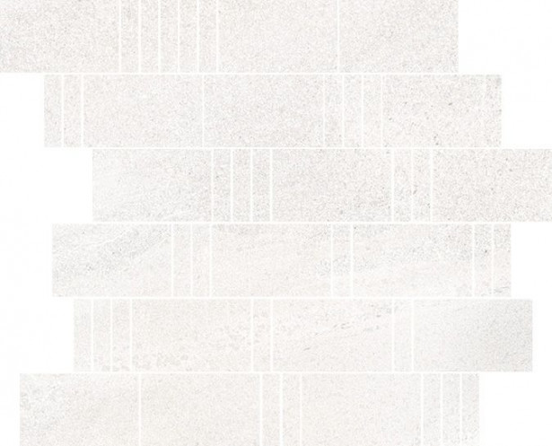 Mosaiikkilaatta Pukkila Landstone White Pave, himmeä, sileä, 298x298mm