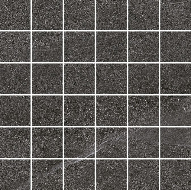 Mosaiikkilaatta Pukkila Landstone Anthracite, himmeä, sileä, 48x48mm