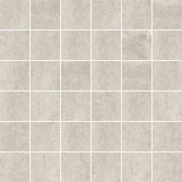 Mosaiikkilaatta Pukkila Stonemix White, himmeä, sileä, 50x50mm