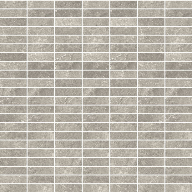 Mosaiikkilaatta Pukkila Stonemix Grey mattoncino, himmeä, sileä, 14x43mm