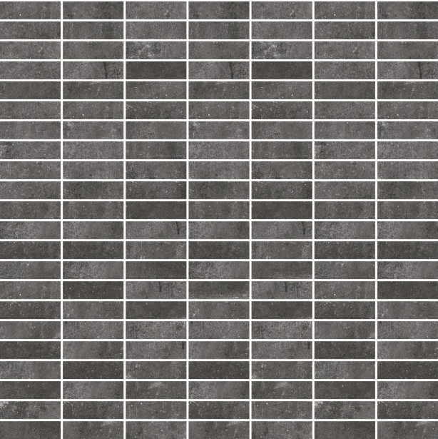 Mosaiikkilaatta Pukkila Stonemix Anthracite mattoncino, himmeä, sileä, 14x43mm