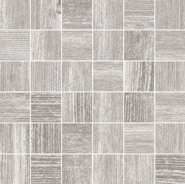 Mosaiikkilaatta Pukkila Artwood Dovegrey, himmeä, sileä, 50x50mm