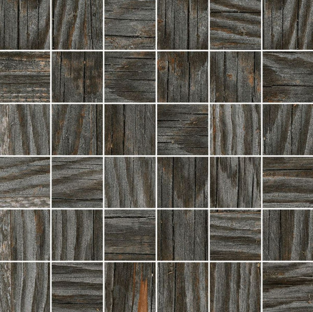 Mosaiikkilaatta Pukkila Artwood Blackblue, himmeä, sileä, 50x50mm