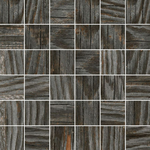 Mosaiikkilaatta Pukkila Artwood Blackblue, himmeä, sileä, 50x50mm
