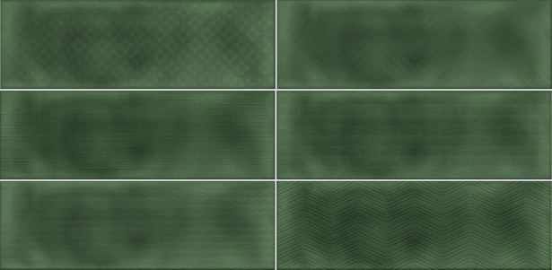 Kuviolaatta Pukkila Soho Green, kiiltävä, struktuuri, 297x97mm
