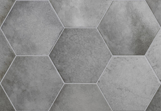 Lattialaatta Pukkila Hexagon Heritage Shadow, himmeä, sileä, 200x175mm