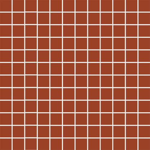 Mosaiikkilaatta Pukkila Mosaico Porcelanico Red, himmeä, sileä, 25x25mm