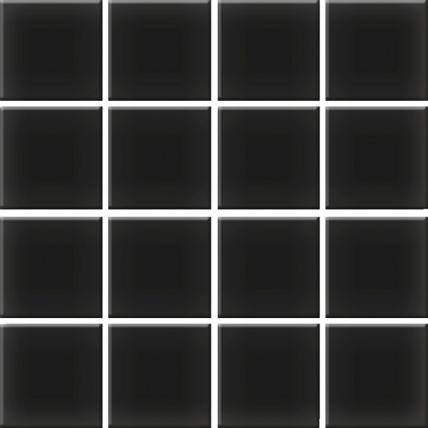 Mosaiikkilaatta Pukkila Color Black, himmeä, sileä, 47x47mm