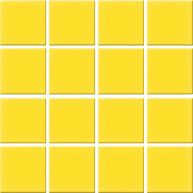 Mosaiikkilaatta Pukkila Nova Arquitectura Yellow, himmeä, sileä, 47x47mm