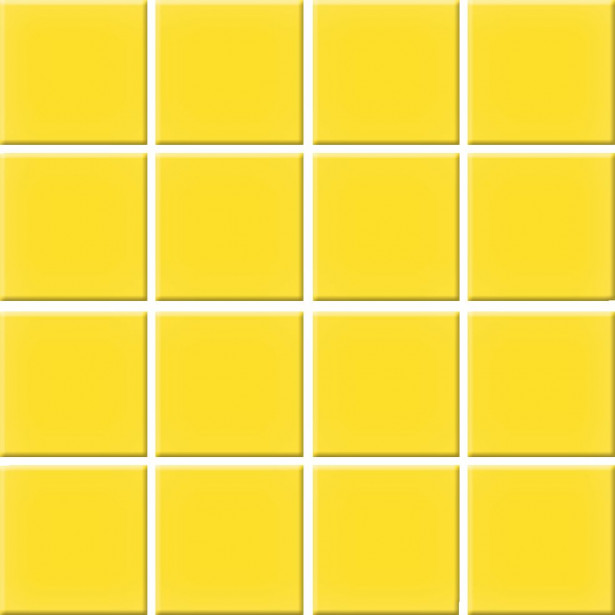 Mosaiikkilaatta Pukkila Color Yellow, himmeä, sileä, 47x47mm