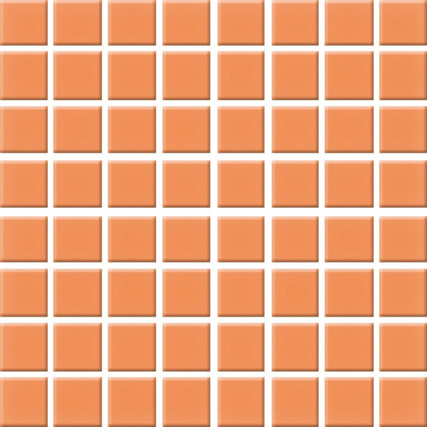 Mosaiikkilaatta Pukkila Color Tangerine, himmeä, sileä, 22x22mm