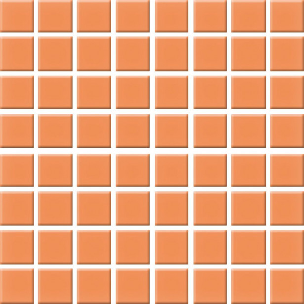 Mosaiikkilaatta Pukkila Color Tangerine, himmeä, sileä, 22x22mm