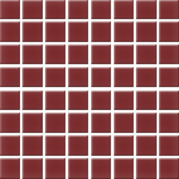 Mosaiikkilaatta Pukkila Color Burgundy, himmeä, sileä, 22x22mm