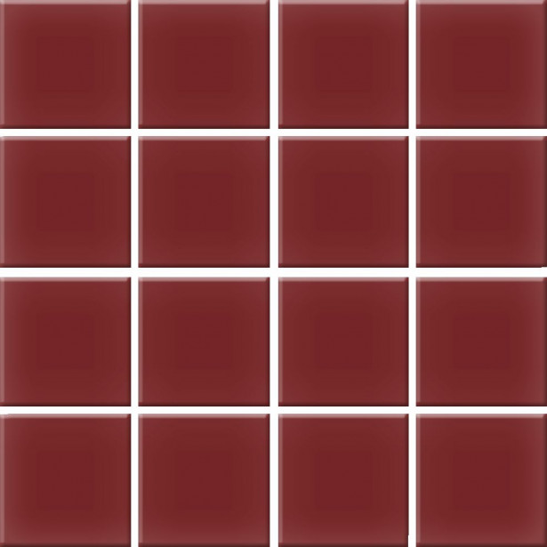 Mosaiikkilaatta Pukkila Color Burgundy, himmeä, sileä, 47x47mm