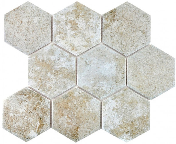 Mosaiikkilaatta Pukkila Zement, himmeä, karhea, 110x95mm