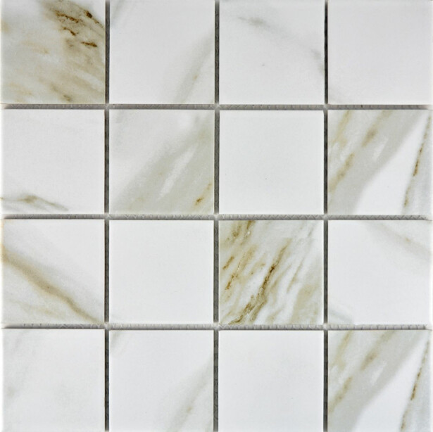 Mosaiikkilaatta Pukkila Calacatta, himmeä, karhea, 73x73mm