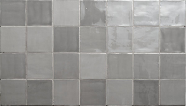 Seinälaatta Pukkila New Zellige Smoke, kiiltävä, strukturoitu, 130x130mm