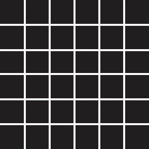 Mosaiikkilaatta Pukkila Pro Technic Color Black, himmeä, karhea, 47x47mm