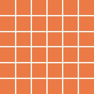 Mosaiikkilaatta Pukkila Pro Technic Color Orange, kiiltävä, sileä, 47x47mm