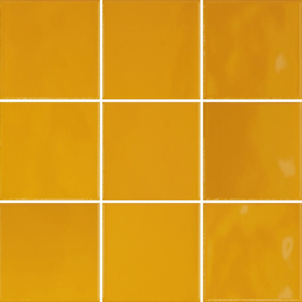Lattialaatta Pukkila Retromix Amber Yellow, kiiltävä, sileä, 97x97mm