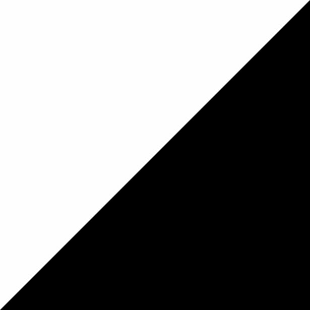 Lattialaatta Pukkila Retromix Black & White Triangle Large, himmeä, sileä, 147x147mm