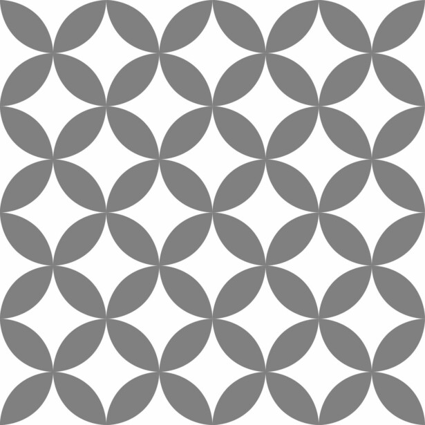 Lattialaatta Pukkila Retromix Cold Circle Positive Small, himmeä, sileä, 147x147mm