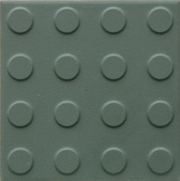 Lattialaatta Pukkila Natura Tummanvihreä, himmeä, struktuuri, pyörönasta, 96x96mm
