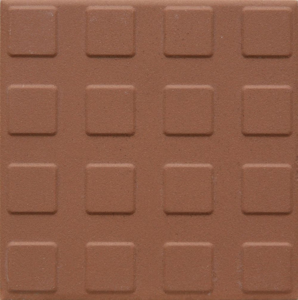 Lattialaatta Pukkila Natura Keskiruskea, himmeä, struktuuri, neliönasta, 96x96mm