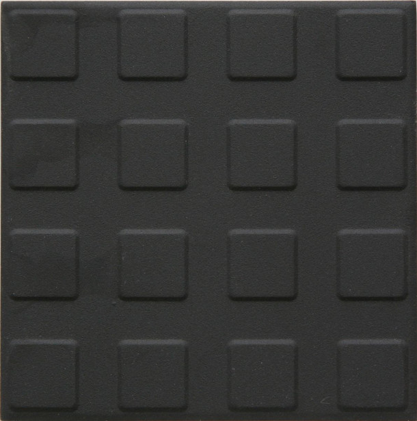 Lattialaatta Pukkila Natura Musta, himmeä, struktuuri, neliönasta, 96x96mm