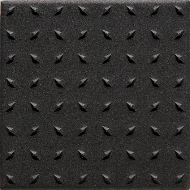 Lattialaatta Pukkila Natura Musta, himmeä, struktuuri, dd, 96x96mm