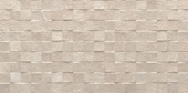 Kuviolaatta Pukkila Piazen Ivory Cubic, himmeä, struktuuri, 600x300mm