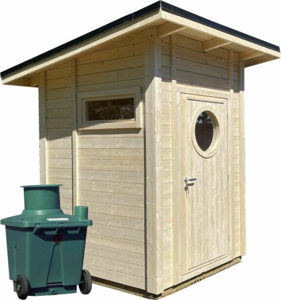 Puucee-paketti Pikkuvihreä 2.25 m², Green Toilet -kompostikäymälällä