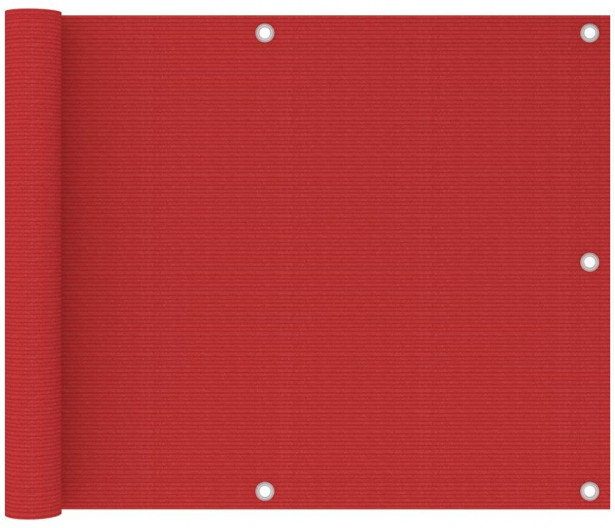 Parvekkeen suoja punainen 75x500 cm hdpe_1