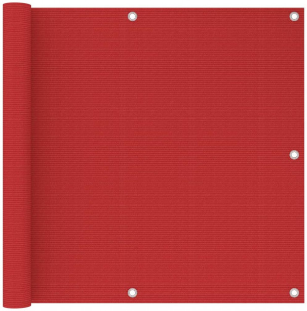 Parvekkeen suoja punainen 90x500 cm hdpe_1
