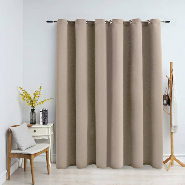 Pimennysverho metallirenkailla beige 290x245 cm_1