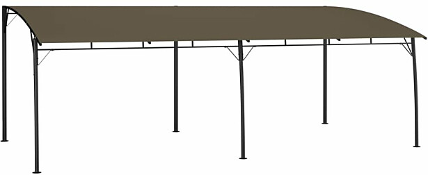 Puutarhan aurinkokatos 6x3x2,25 m harmaanruskea_1