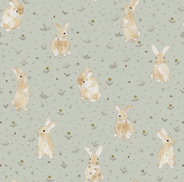 Tapetti Rebel Walls Bunny Field Mint