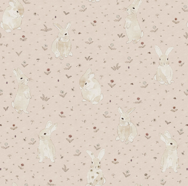 Tapetti Rebel Walls Bunny Field Pink