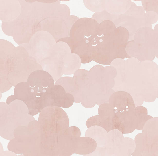 Tapetti Rebel Walls Happy Clouds Pink