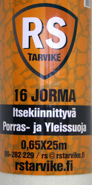 Porras- ja yleissuoja Jorma, itsekiinnittyvä, eri kokoja