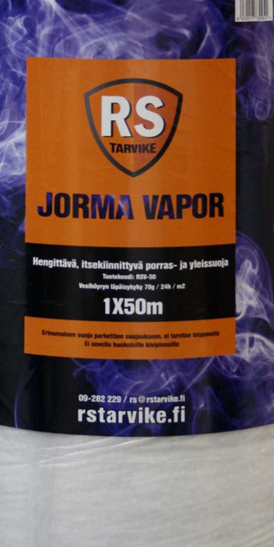 Porras- ja yleissuoja Jorma Vapor, itsekiinnittyvä, hengittävä, 1x50m