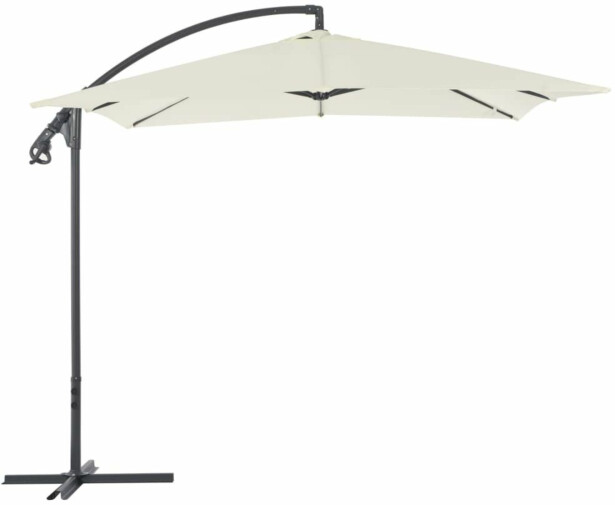 Riippuva aurinkovarjo teräspylväällä 250x250 cm hiekka_1