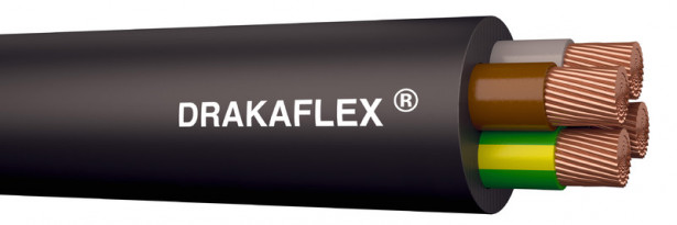 Kumikaapeli Draka DRAKAFLEX H07RN-F 4G2,5 R100