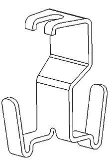 Reunakiinnitin valkea MEK RK-110 M