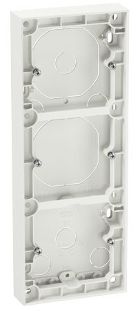 Pinta-asennuskehys ELKO Plus, 3-os 20mm, valkoinen