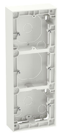 Pinta-asennuskehys ELKO Plus, 3-os 35mm, valkoinen