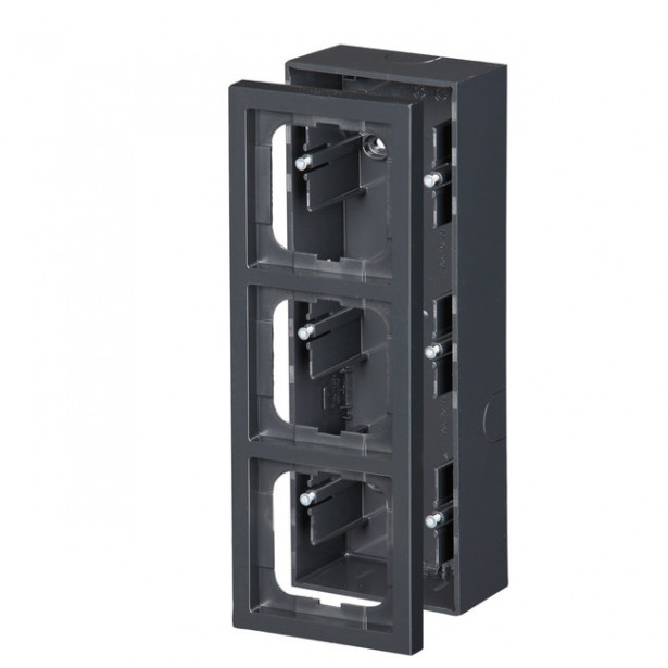 Pintakotelo ABB Impressivo - 3OS/IP20 54/80mm antrasiitti